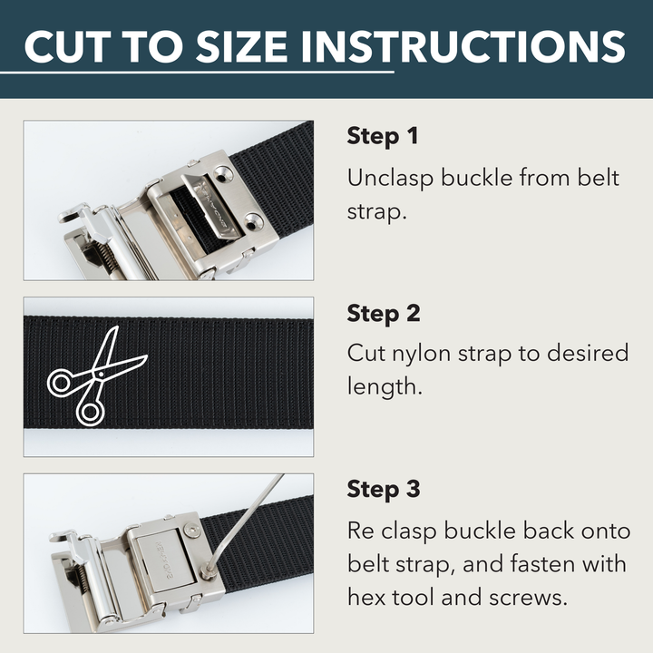 OS 1911 1.0 EDC Belt 1.5" Width Ballistic Nylon for Everyday Carry