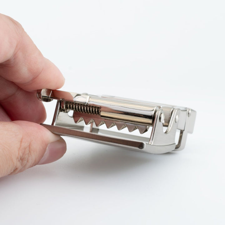 2ND AMEN Gun Belt - Teeth Lever Buckle - Chrome Finish