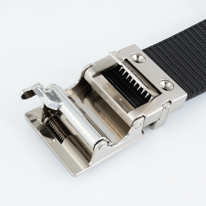 2ND AMEN Gun Belt - Teeth Lever Buckle - Chrome Finish